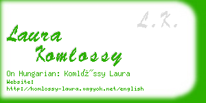 laura komlossy business card